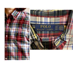 Polo Ralph Lauren Plaid Oxford Shirt Men’s 3XLT Big Tall Pony Logo